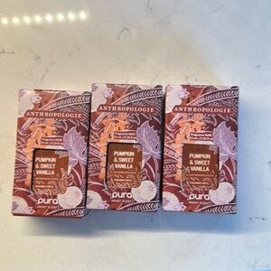 3 Anthropologie pumpkin and sweet vanilla Pura smart scent.